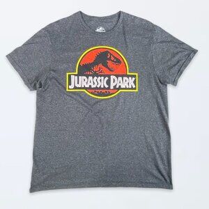 JURASSIC WORLD Large Men's Classic Distressed‎ Logo Short Sleeve T-Shirt Casual